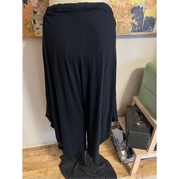 Anthropologie BNQ Womens Large Pull On Pants Navy Blue Extra Wide Leg Flowy - Picture 4 of 8